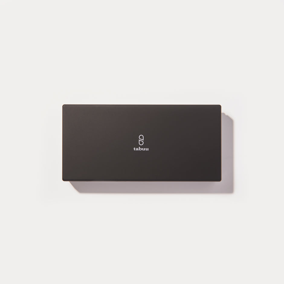Jet Black tabuu pill case stylish, durable and waterproof Tabuu Ltd